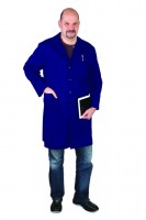Мужской халат с длинными рукавами, синий