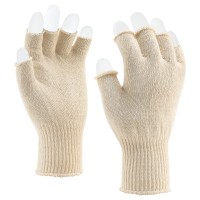 Knitted glove, made of 2 threads, without fingertips Knitted glove, made of 2 threads, without fingertips