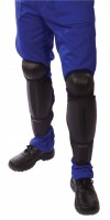 Shin protector with closure belt