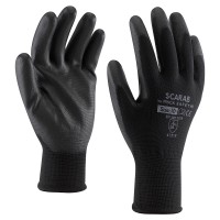 Polyester assembly glove with PU coated palm Polyester assembly glove with PU coated palm