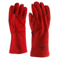 Rukavice sa postavom, crvene, duge 35 cm, otporne na iskre i plamen Rukavice sa postavom, crvene, duge 35 cm, otporne na iskre i plamen