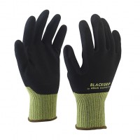 Nylon/spandex assembly glove with foam nitrile coated palm