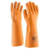 Fully latex dipped acid and alkali resistant glove