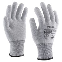 Carbon fiber polyester ESD glove without coating