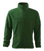 Męski polar jacket, zieleń butelkowa, 280 g/m²