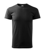 Férfi környakas póló, fekete, 160 g/m²