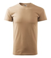 Heren T-shirt met ronde hals, zandkleur, 160 g/m²
