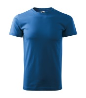 Muška majica sa okruglim ovratnikom, azurno plava, 160 g/m²