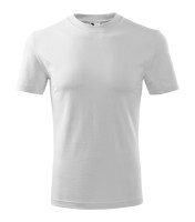 Tricou unisex cu gât rotund, alb, 200 g/m²
