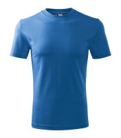 Unisex környakas póló, azúrkék, 200 g/m²