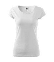 Damen T-Shirt mit kurzen Ärmeln, weiss, 150 g/m²