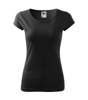 Damska koszulka z krótkim rękawem, czarny, 150 g/m²