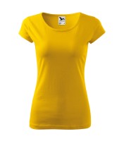Női rövid ujjú póló, sárga, 150 g/m2