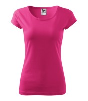 Damska koszulka z krótkim rękawem, czerwień purpurowa, 150 g/m²