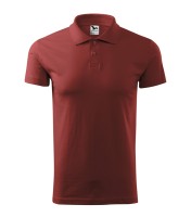 Мужская футболка с воротником, бордовый, 180 g/m²