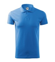 Men's polo shirt, azure blue, 180 g/m2