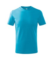 Kids T-shirt, silicone finished, blue atoll, 160 g/m²