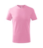 Tricou pentru copii, finisat silicon, roz, 160 g/m²