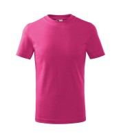 Tricou pentru copii, finisat silicon, roz zmeura, 160 g/m²