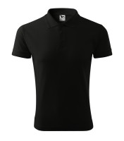 Men's pique polo shirt, black, 200 g/m² Men's pique polo shirt, black, 200 g/m²