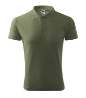 Men's pique polo shirt, khaki, 200 g/m²