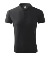 Homme piqué T-shirt avec col, mélange anthracite, 200 g/m² Homme piqué T-shirt avec col, mélange anthracite, 200 g/m²