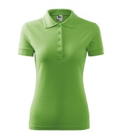 Women's pique polo shirt, grass green, 200 g/m² Women's pique polo shirt, grass green, 200 g/m²