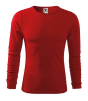 Heren T-shirt met lange mouwen, rood, 160 g/m²
