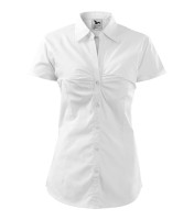 Женская рубашка с коротким рукавом, белый, 120 g/m²