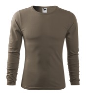 T-shirt à manches longues pour homme, vert militaire, 160 g/m² T-shirt à manches longues pour homme, vert militaire, 160 g/m²