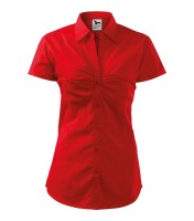 Femme chemise à manches courtes, rouge, 120 g/m²