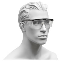 Bistre zaštitne naočare sa crnim okvirom i bočnom zaštitom