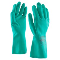 Fully nitrile dipped chemical-resistant glove
