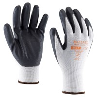 Polyester assembly glove with foam nitrile coated palm