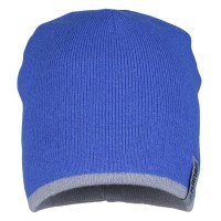 Knitted hat, royal blue/zinc, one size