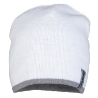 Вязаная шапочка, белая /цинковая, один размер