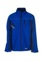 Planam Highline softshell jas, koningsblauw/marineblauw/zink