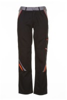 Visline pantalone, crna/narančasta/siva