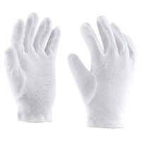Interlock rukavice, bele, 100% pamuk