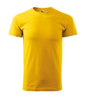 Férfi környakas póló, sárga, 160 g/m²