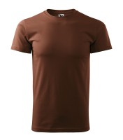 Heren T-shirt met ronde hals, chocolade bruin, 160 g/m²