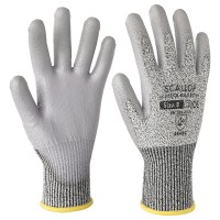 Cut-resistant glove with PU coated palm Cut-resistant glove with PU coated palm