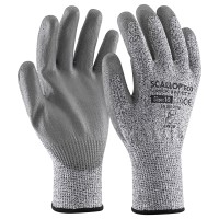 Cut-resistant glove with PU coated palm, economical version Cut-resistant glove with PU coated palm, economical version