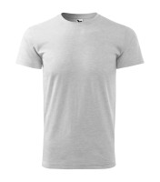 Męska koszulka, jasnoszary melanż, 160 g/m²