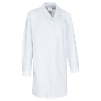 Log sleeve lab coat for women, white