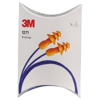 3M earplug with cord in pillow pack