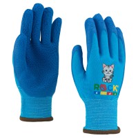 Kid's Polyester assembly glove with foam latex coated palm