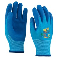 Kid's Polyester assembly glove with foam latex coated palm