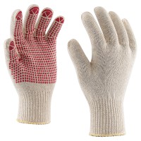 Slip-resistant dotted knitted glove