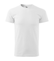 T-shirt col rond pour homme, blanc, 160 g/m²